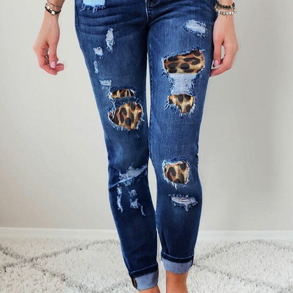women's jeans 2023 leopard print hole stick cloth elastic small feet jean's tight everything matching slimming pencil pants 230422, Blue
women's jeans 2023 leopard print hole stick cloth elastic small feet jean's tight everything matching slimming pencil pants 230422, Blue
