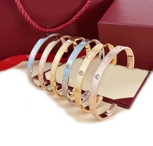bracelets semi-opening titanium steel non-fading anti-allergy gold and silver rose gold three-color women's 17 size bracelet designer f, Black
bracelets semi-opening titanium steel non-fading anti-allergy gold and silver rose gold three-color women's 17 size bracelet designer f, Black