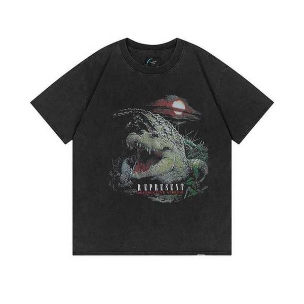24% off represent crocodile short sleeve summer new street fashion men's and women's youth wash t-shirt, White;black
24% off represent crocodile short sleeve summer new street fashion men's and women's youth wash t-shirt, White;black