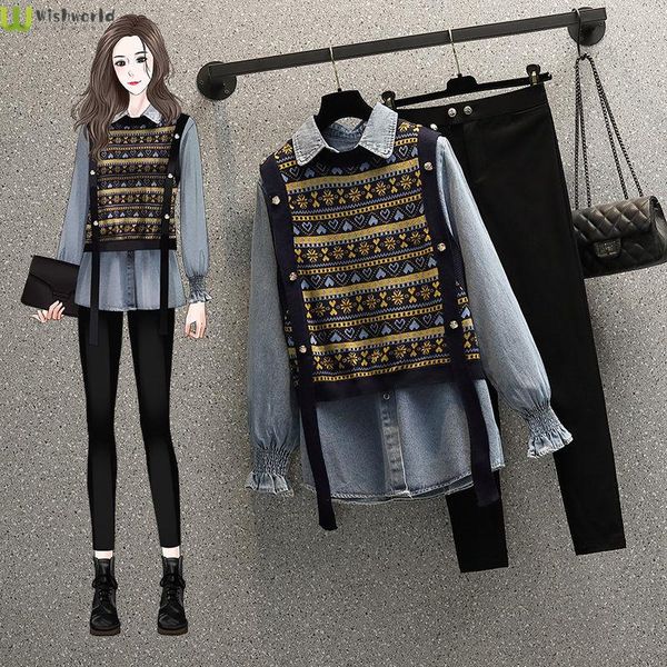 pants large spring and autumn 2022 new fashion waist closing and thin leisure vest cow shirt pants three piece set women's suit, White
pants large spring and autumn 2022 new fashion waist closing and thin leisure vest cow shirt pants three piece set women's suit, White