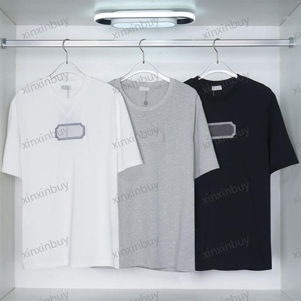 xinxinbuy men designer tee t shirt 23ss paris letter embroidery short sleeve cotton women white black khaki grey s-3xl2513, Black;brown
xinxinbuy men designer tee t shirt 23ss paris letter embroidery short sleeve cotton women white black khaki grey s-3xl2513, Black;brown