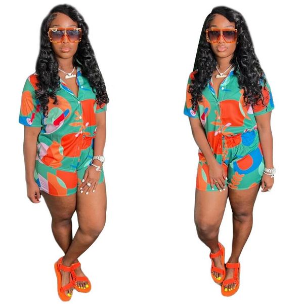 k7137 european american women's tracksuits 2023 summer fashion casual printed shirt short sleeve shorts suit, Gray
k7137 european american women's tracksuits 2023 summer fashion casual printed shirt short sleeve shorts suit, Gray
