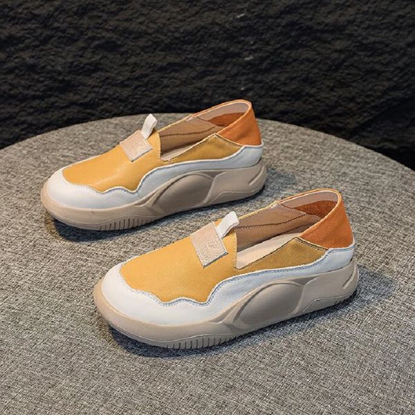 2023 spring summer small white shoes leather breathable round head layer cowhide soft sole thick sole casual shoes d2h33, Black
2023 spring summer small white shoes leather breathable round head layer cowhide soft sole thick sole casual shoes d2h33, Black