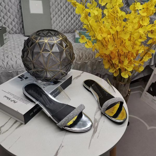2023 new flat bottom women's slippers transparent pvc film diamond genuine leather sole factory quality original packaging 35-42, Black
2023 new flat bottom women's slippers transparent pvc film diamond genuine leather sole factory quality original packaging 35-42, Black
