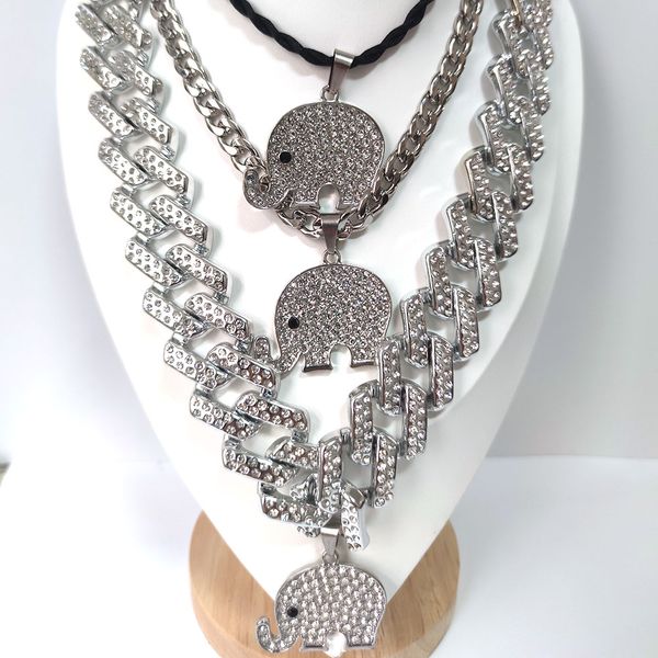 diamond elephant necklace pendant couples fashion cool personality hip hop long ccb exaggerate wide cuban chain white gold, Silver
diamond elephant necklace pendant couples fashion cool personality hip hop long ccb exaggerate wide cuban chain white gold, Silver
