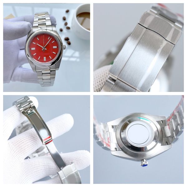 Men's Watch 41mm/36mm Women's 904L Band Red Dial Watch Luminous Sapphire Waterproof Watch Montreux Luxury Jason 007
Men's Watch 41mm/36mm Women's 904L Band Red Dial Watch Luminous Sapphire Waterproof Watch Montreux Luxury Jason 007