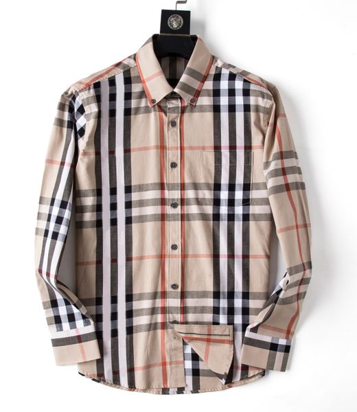 men's designer brand casual shirt high-quality long-sleeved single breasted fashionable but geometric check casual shirt 04, White;black
men's designer brand casual shirt high-quality long-sleeved single breasted fashionable but geometric check casual shirt 04, White;black