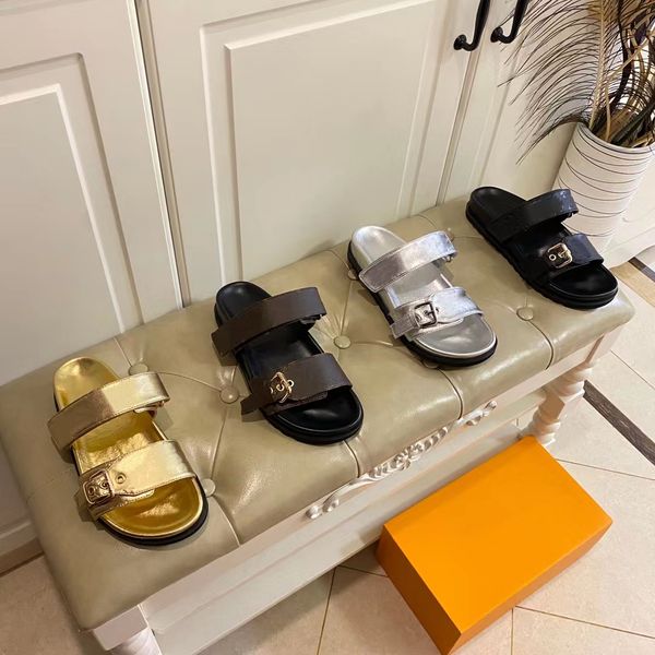 designer slipper slides sandal summer flats real leather platform shoes ladies beach stylish slides 2 straps with adjusted gold buckles men, Black
designer slipper slides sandal summer flats real leather platform shoes ladies beach stylish slides 2 straps with adjusted gold buckles men, Black