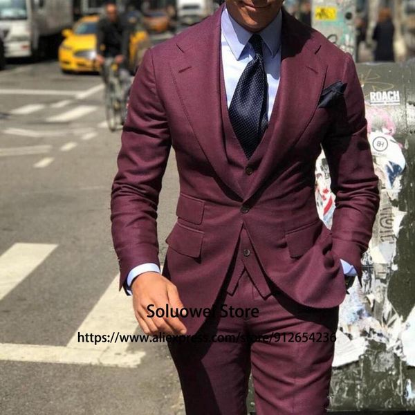 blazers classic burgundy mens suits slim fit 3 piece jacket vest pants set for groom wedding tuxedo formal business blazer costume homme, White;black
blazers classic burgundy mens suits slim fit 3 piece jacket vest pants set for groom wedding tuxedo formal business blazer costume homme, White;black