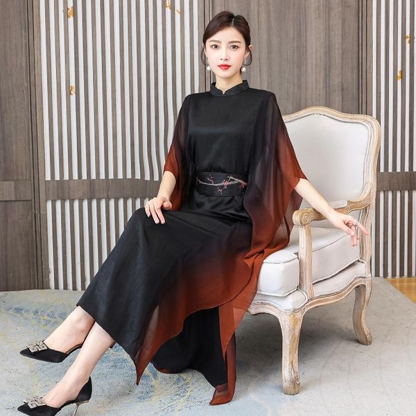 dresses women black silk chic batwing sleeve maxi dress autumn fashion elegant luxury party vestidos 2023 korean vintage hepburn dresses, Black;gray
dresses women black silk chic batwing sleeve maxi dress autumn fashion elegant luxury party vestidos 2023 korean vintage hepburn dresses, Black;gray