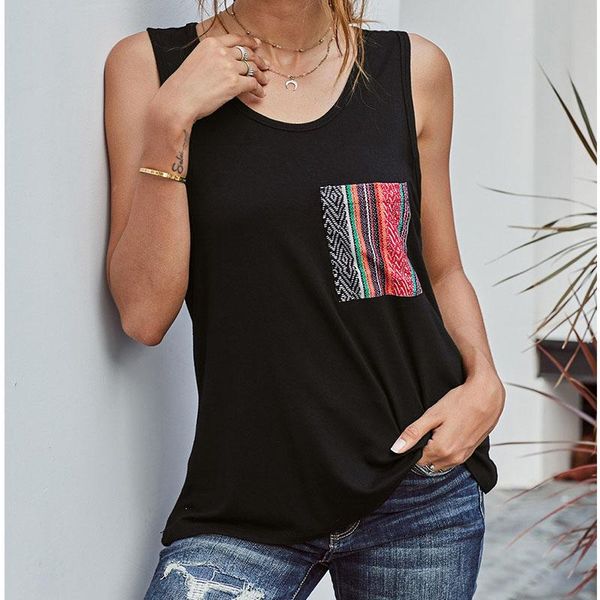 tanks summer woman tank women's solid color pocket decoration sleeveless small vest loose versatile u neck for women 2022, Black;white
tanks summer woman tank women's solid color pocket decoration sleeveless small vest loose versatile u neck for women 2022, Black;white