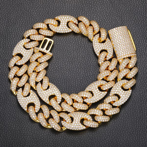 fashion rapper jewelry 20mm width 16-24inch brass gold plated bling full cz cuban chain necklace bracelet links for men nice gift, Silver
fashion rapper jewelry 20mm width 16-24inch brass gold plated bling full cz cuban chain necklace bracelet links for men nice gift, Silver
