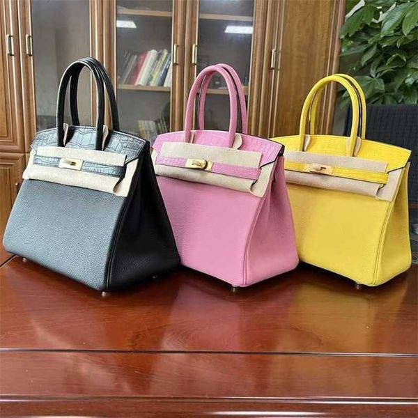 luxury herms birkin handbags shoulder bags sewn touch togo leather with crocodile skin 25bk30 genuine women's pure handmade
luxury herms birkin handbags shoulder bags sewn touch togo leather with crocodile skin 25bk30 genuine women's pure handmade
