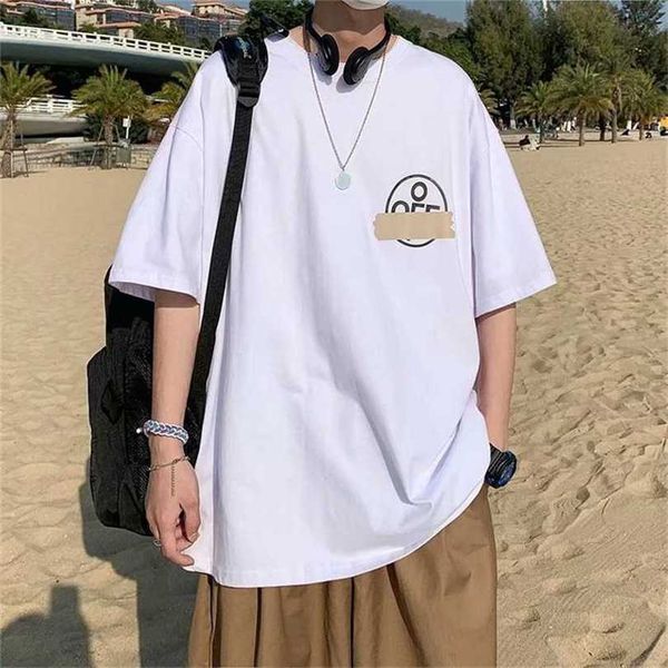 22% off letter arrow printed short ow white european version loose bottomed shirt half sleeved t-shirt for men and women, White;black
22% off letter arrow printed short ow white european version loose bottomed shirt half sleeved t-shirt for men and women, White;black