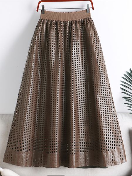 skirts tigena women leather skirt autumn winter fashionable hollow out solid brown green a line high waist midi long skirt female 230422, Black
skirts tigena women leather skirt autumn winter fashionable hollow out solid brown green a line high waist midi long skirt female 230422, Black