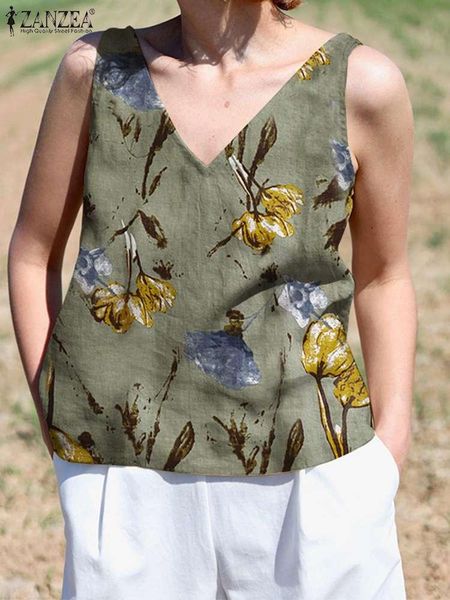 t-shirt zanzea summer elegant casual women's vest floral printed sleeveless v neck off shoulder tshirt stylish holiday beach blouse, White
t-shirt zanzea summer elegant casual women's vest floral printed sleeveless v neck off shoulder tshirt stylish holiday beach blouse, White