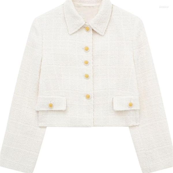 Women's Suits Woman Sweet White Tweed Short Blazer 2023 Spring Female Elegant Textured Turn-down Collar Blazers Ladies High Street Outwear
Women's Suits Woman Sweet White Tweed Short Blazer 2023 Spring Female Elegant Textured Turn-down Collar Blazers Ladies High Street Outwear
