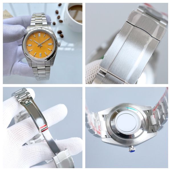 Men's Watch 41mm/36mm Women's 904L Band Yellow Dial Watch Luminous Sapphire Waterproof Watch Montreux Luxury Jason 007
Men's Watch 41mm/36mm Women's 904L Band Yellow Dial Watch Luminous Sapphire Waterproof Watch Montreux Luxury Jason 007
