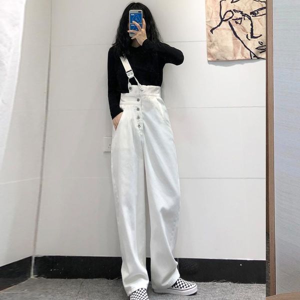 jeans korean y2k women's slim fit cotton denim overalls white or black jumpsuit bib jeans dungarees ladies baggy straps denim trousers, Blue
jeans korean y2k women's slim fit cotton denim overalls white or black jumpsuit bib jeans dungarees ladies baggy straps denim trousers, Blue