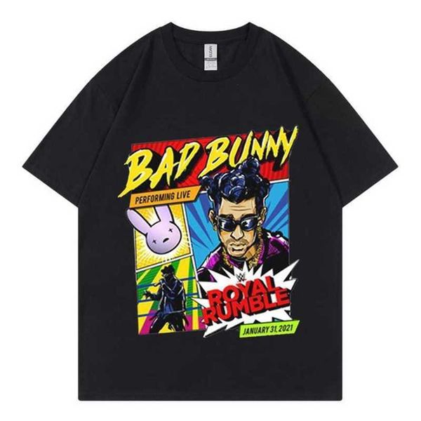20% off hip hop singer badbunny printed short sleeved men's trendy loose fitting couple casual street t-shirt, White;black
20% off hip hop singer badbunny printed short sleeved men's trendy loose fitting couple casual street t-shirt, White;black