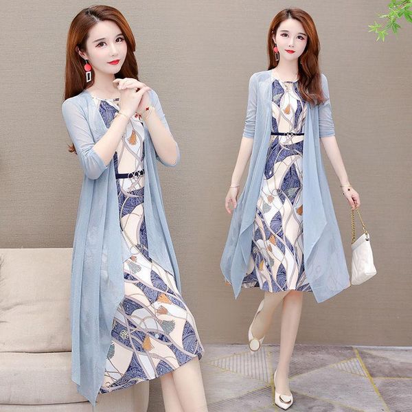 dress 2022 summer blue two piece sets three quarter sleeve shirt and printed floral dress casual women clothing femme x41, White
dress 2022 summer blue two piece sets three quarter sleeve shirt and printed floral dress casual women clothing femme x41, White