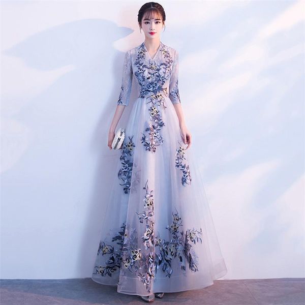 dresses embroidery print dresses for women 2021 elegant party dress slim v neck long dress spring female clothing ld495, Black;gray
dresses embroidery print dresses for women 2021 elegant party dress slim v neck long dress spring female clothing ld495, Black;gray