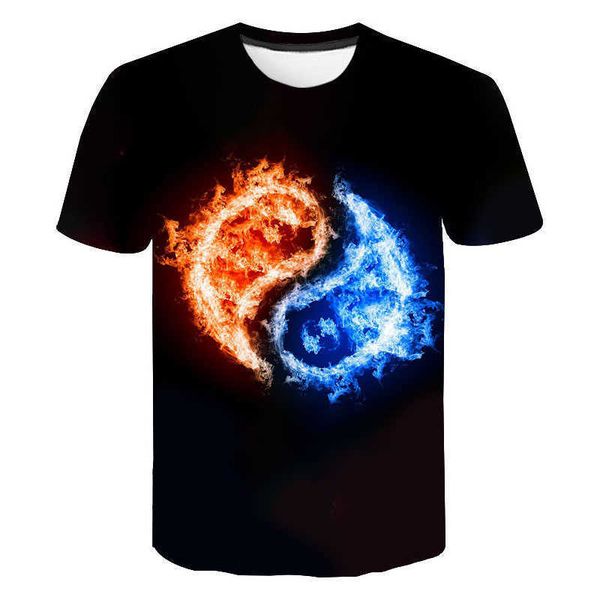 new men's 2023 personalized fashion t-shirt popular yin yang tai chi 3d printing short sleeve, White;black
new men's 2023 personalized fashion t-shirt popular yin yang tai chi 3d printing short sleeve, White;black