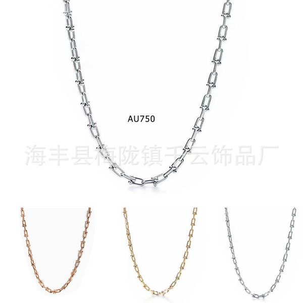 designertiffy u necklace s925 silver horseshoe buckle with diamond chain women's ins versatile men's and u-shaped collar, Black
designertiffy u necklace s925 silver horseshoe buckle with diamond chain women's ins versatile men's and u-shaped collar, Black
