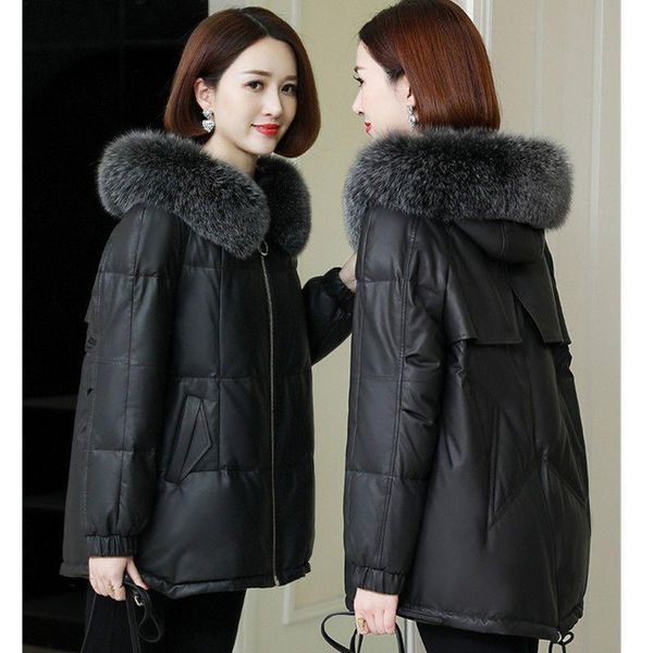 leather orwindny winter coat women 4xl thickening warm parkas short leather jacket office lady hooded fashion padded clothing snow wear, Black
leather orwindny winter coat women 4xl thickening warm parkas short leather jacket office lady hooded fashion padded clothing snow wear, Black