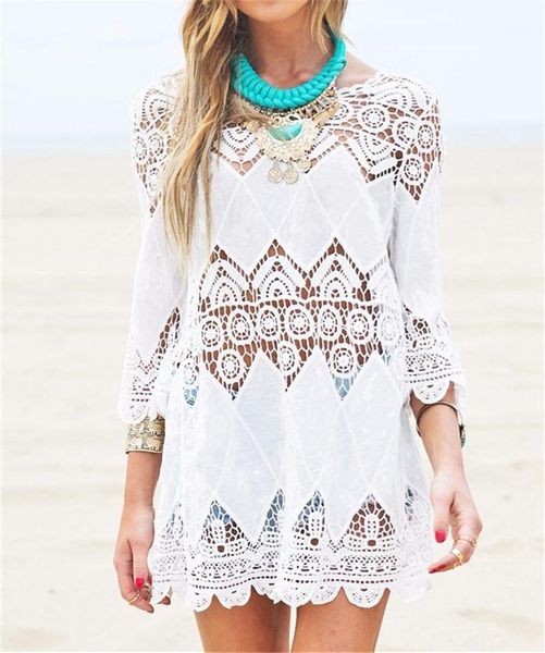 dresses white floral lace hollow out 2022 vintage women beach dress long sleeve casual boho beachwear mini dresses femme #n12, Black;gray
dresses white floral lace hollow out 2022 vintage women beach dress long sleeve casual boho beachwear mini dresses femme #n12, Black;gray