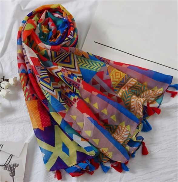 women's ethnic style scarf, geometric color matching tassel shawl scarf, fashionable retro, Blue;gray
women's ethnic style scarf, geometric color matching tassel shawl scarf, fashionable retro, Blue;gray
