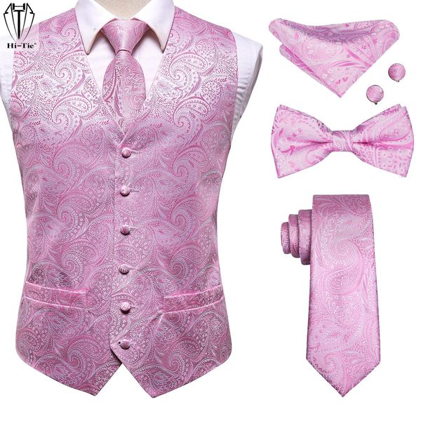 blazers pink paisley silk mens vests jacquard waistcoat tie bowtie hanky cufflinks set dress suit waist jacket for men wedding business, White;black
blazers pink paisley silk mens vests jacquard waistcoat tie bowtie hanky cufflinks set dress suit waist jacket for men wedding business, White;black