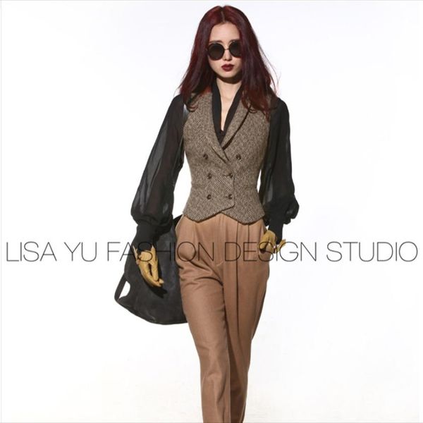 vests women's suit vest for women wool tweed vest retro double breasted vneck vest slim fit jacket women's sleeveless waistcoat, Black;white
vests women's suit vest for women wool tweed vest retro double breasted vneck vest slim fit jacket women's sleeveless waistcoat, Black;white