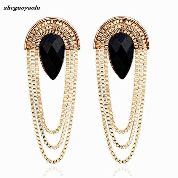 charm 2019 big fashion retro scalloped metal black imitation gemstone long tassel earrings wholesale earrings for women oorbellen w0422, Golden
charm 2019 big fashion retro scalloped metal black imitation gemstone long tassel earrings wholesale earrings for women oorbellen w0422, Golden