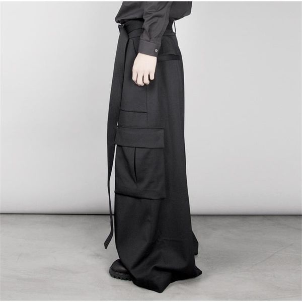 pants men's new japanese niche design singer stage style simple highwaist pants ultra long aword bell bottoms wide leg pants, Black
pants men's new japanese niche design singer stage style simple highwaist pants ultra long aword bell bottoms wide leg pants, Black