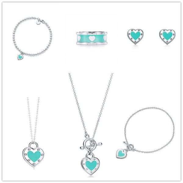 designertiffy 925 silver blue love female necklace round bead bracelet ring enamel heart earring jewelry, Golden;silver
designertiffy 925 silver blue love female necklace round bead bracelet ring enamel heart earring jewelry, Golden;silver
