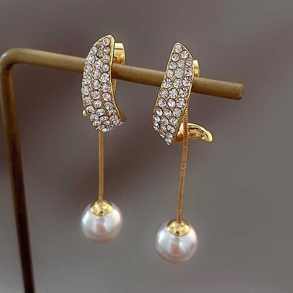 charm 2022 fashion korean zirconium drill long tassel pearl earrings for women's gold color earrings party jewelry beautiful gifts w042, Golden
charm 2022 fashion korean zirconium drill long tassel pearl earrings for women's gold color earrings party jewelry beautiful gifts w042, Golden