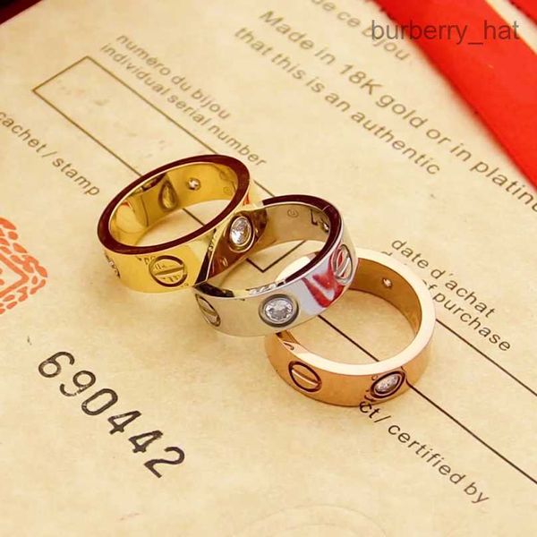 

love ring gold dimond designer rings for women gift anniversary stainless steel silver plated 18k rose never fade not 4mm 5mm 6mm engagement