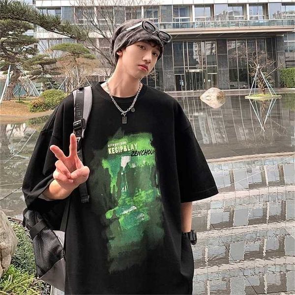 22% off men's short cotton trendy small neckline american street oversize summer half sleeve t-shirt, White;black
22% off men's short cotton trendy small neckline american street oversize summer half sleeve t-shirt, White;black