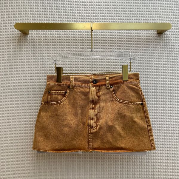 skirts european fashion brand earth tone antique bronze yellow worn denim series short motorcycle denim skirt, Black
skirts european fashion brand earth tone antique bronze yellow worn denim series short motorcycle denim skirt, Black