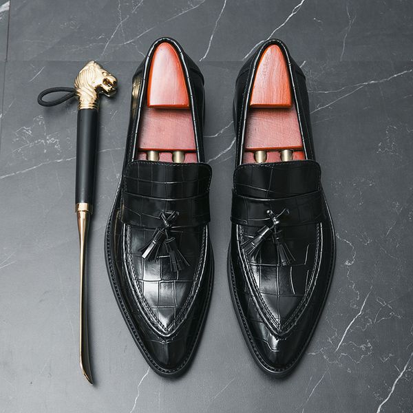 dress shoes british style men's le fu shoes comfortable fashion casual leather pointed formal wedding 230422, Black
dress shoes british style men's le fu shoes comfortable fashion casual leather pointed formal wedding 230422, Black