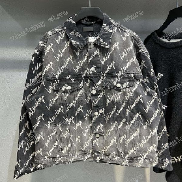 xinxinbuy men designer coats denim jackets cursive letter print washing paris pullover women gray blue black xs-l237j, Black;brown
xinxinbuy men designer coats denim jackets cursive letter print washing paris pullover women gray blue black xs-l237j, Black;brown