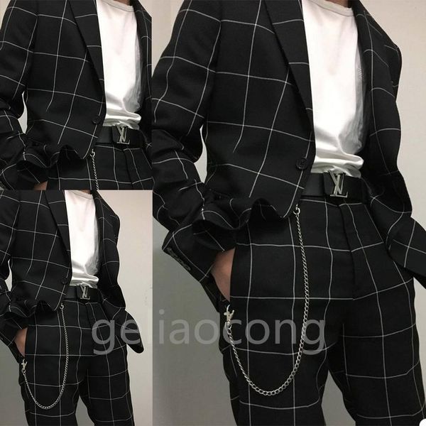 blazers latest coat pant designs black plaid prom men suit slim fit groom tuxedo 2 piece notch lapel blazer custom men suits jacket+pant, White;black
blazers latest coat pant designs black plaid prom men suit slim fit groom tuxedo 2 piece notch lapel blazer custom men suits jacket+pant, White;black