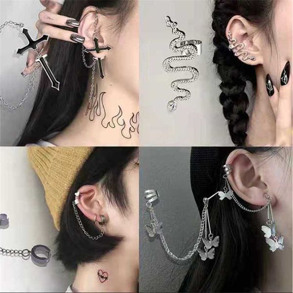 charm vintage punk butterfly clip earring for teens women men 2021 new fashion ear cuffs zinc alloy jewelry retro chain earings metal w0422, Golden
charm vintage punk butterfly clip earring for teens women men 2021 new fashion ear cuffs zinc alloy jewelry retro chain earings metal w0422, Golden