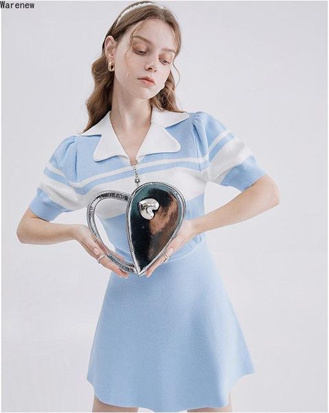 dresses sky blue knitted bodycon mini dress short sleeve polo neck preppy style zipper mini dresses women korean striped short dresses, Black;gray
dresses sky blue knitted bodycon mini dress short sleeve polo neck preppy style zipper mini dresses women korean striped short dresses, Black;gray