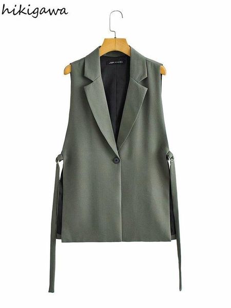 leather hikigawa women fashion laceup slit vest suit casual blazer waistcoat vintage sleeveless female outerwear chic mujer, Black
leather hikigawa women fashion laceup slit vest suit casual blazer waistcoat vintage sleeveless female outerwear chic mujer, Black