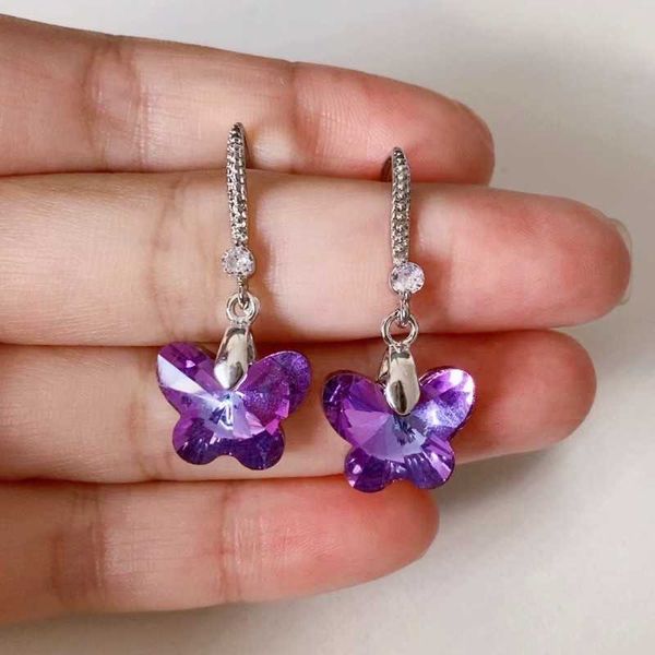 charm long earrings for women colorful butterfly earrings austrian amethyst 925 silver jewelry birthday party gift jewelry accessories w0422, Golden
charm long earrings for women colorful butterfly earrings austrian amethyst 925 silver jewelry birthday party gift jewelry accessories w0422, Golden