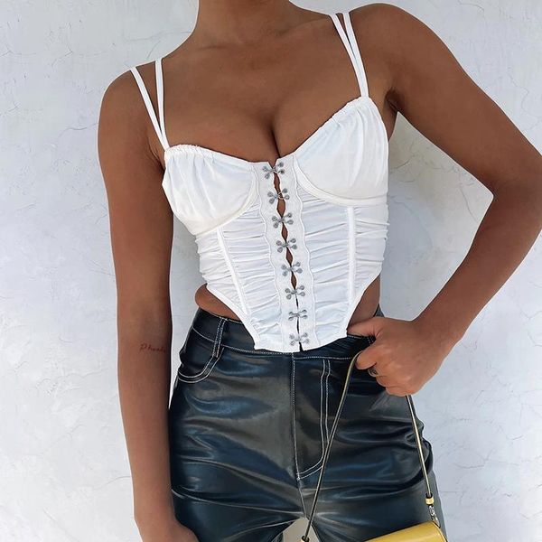t-shirt townlike vneck corset 2022 summer crop women tank short sling corset vest slim spaghetti strap female, White
t-shirt townlike vneck corset 2022 summer crop women tank short sling corset vest slim spaghetti strap female, White