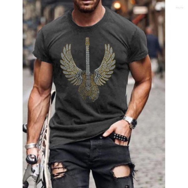 t shirttmen's t shirts fashion men's clothing oversized tee y2k guitar rhinestone designer short sleeve punk casual street t, White;black
t shirttmen's t shirts fashion men's clothing oversized tee y2k guitar rhinestone designer short sleeve punk casual street t, White;black