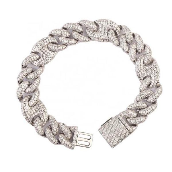 hiphop jewelry pig nose style 15mm width cuban chain 925 silver vvs moissanite diamond bracelet307a, Golden;silver
hiphop jewelry pig nose style 15mm width cuban chain 925 silver vvs moissanite diamond bracelet307a, Golden;silver